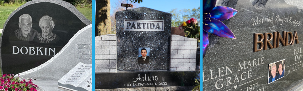 examples of monuments that have photos and other unique elements to honor a loved one